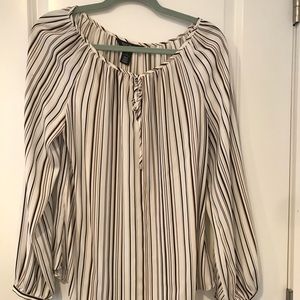 WHBM striped blouse size 8